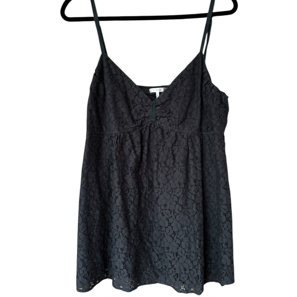 Tops - Metro 7‎ Black Floral Lace Cami Tank Top XL (16/18) Lined Cottagecore Boho Goth